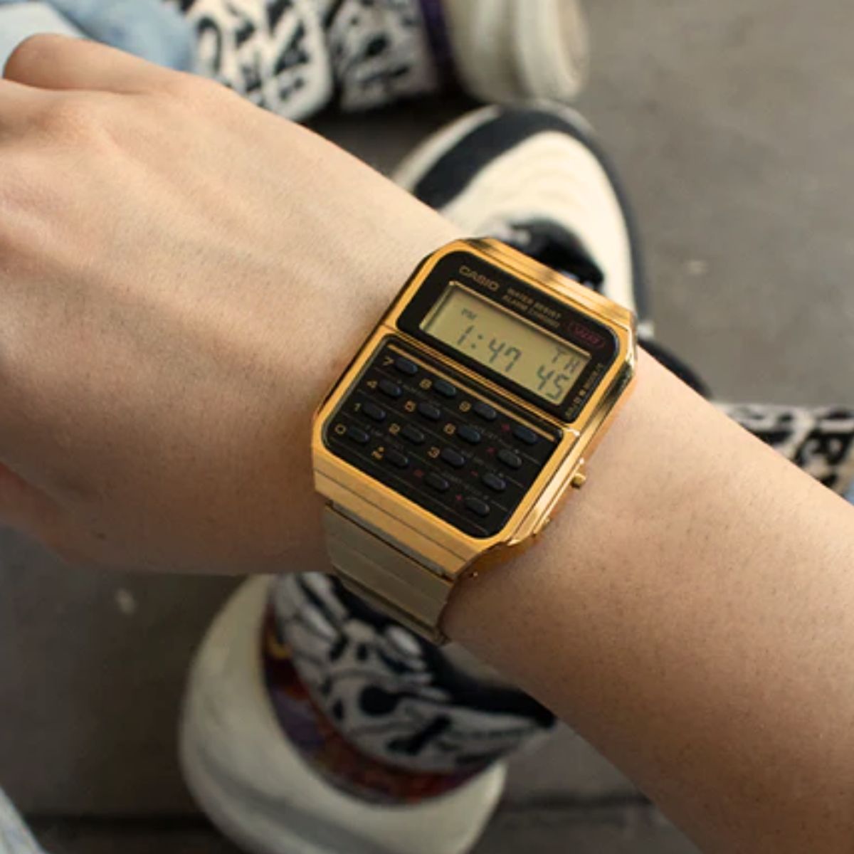 CASIO - RELOJ CASIO CA-500WEG-1ADF CALCULADORA DORADO UNISEX