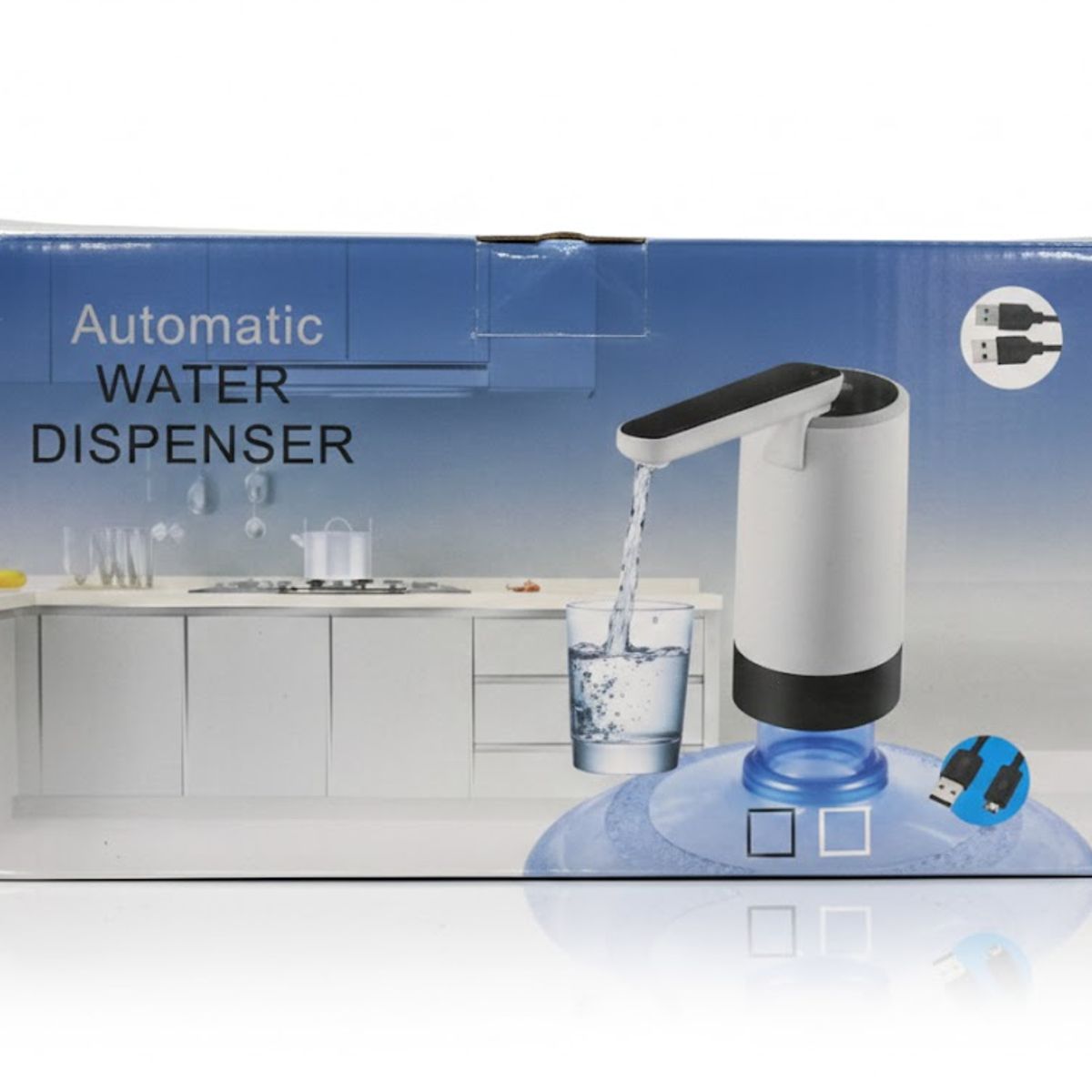 GENERICO - Bomba Dispensador De Agua Dispensador Automático Usb Color Blanco