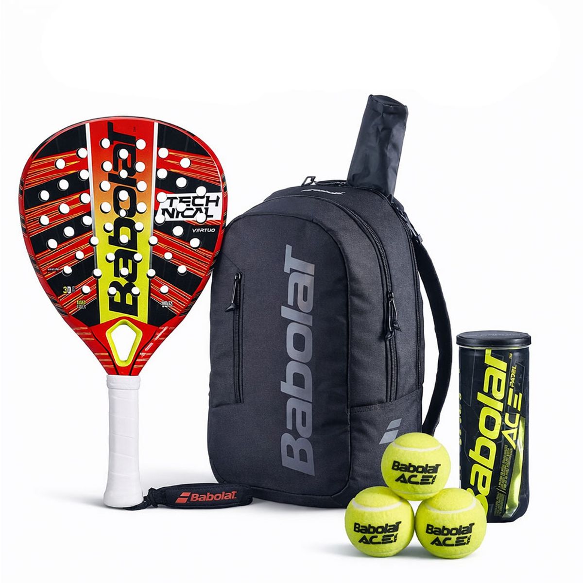 BABOLAT - PACK ESPECIAL PADEL BABOLAT PALA VERTUO - MOCHILA COURT -TARRO ACE