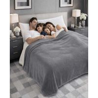 FRAZADA CON CHIPORRO ELEGANTE 2 PLAZA 200X230cm Gris