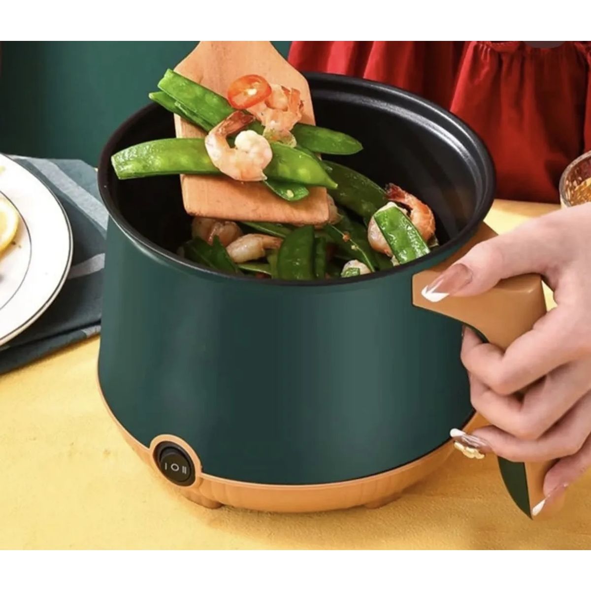 Olla Eléctrica Multifuncional Yonsa Verde Oscuro 50hz60hz, marca GENERICO - Foto Principal
