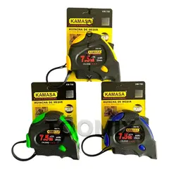 KAMASA - Huincha Cinta Para Medir De 75mts X 25mm Fleco Con Goma