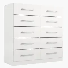 MOVELARIA - Comoda 10 cajones 91x90x35blanco blanco rb10