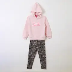 BARBIE - Conjunto Niña Logo Rosado
