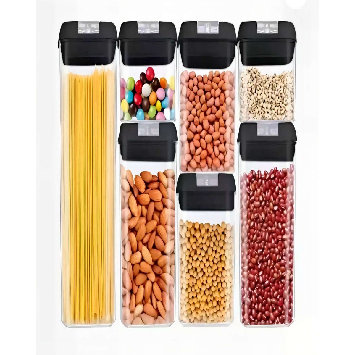 GENERICO - PACK DE 7 RECIPIENTES HERMETICOS PARA ALMACENAR