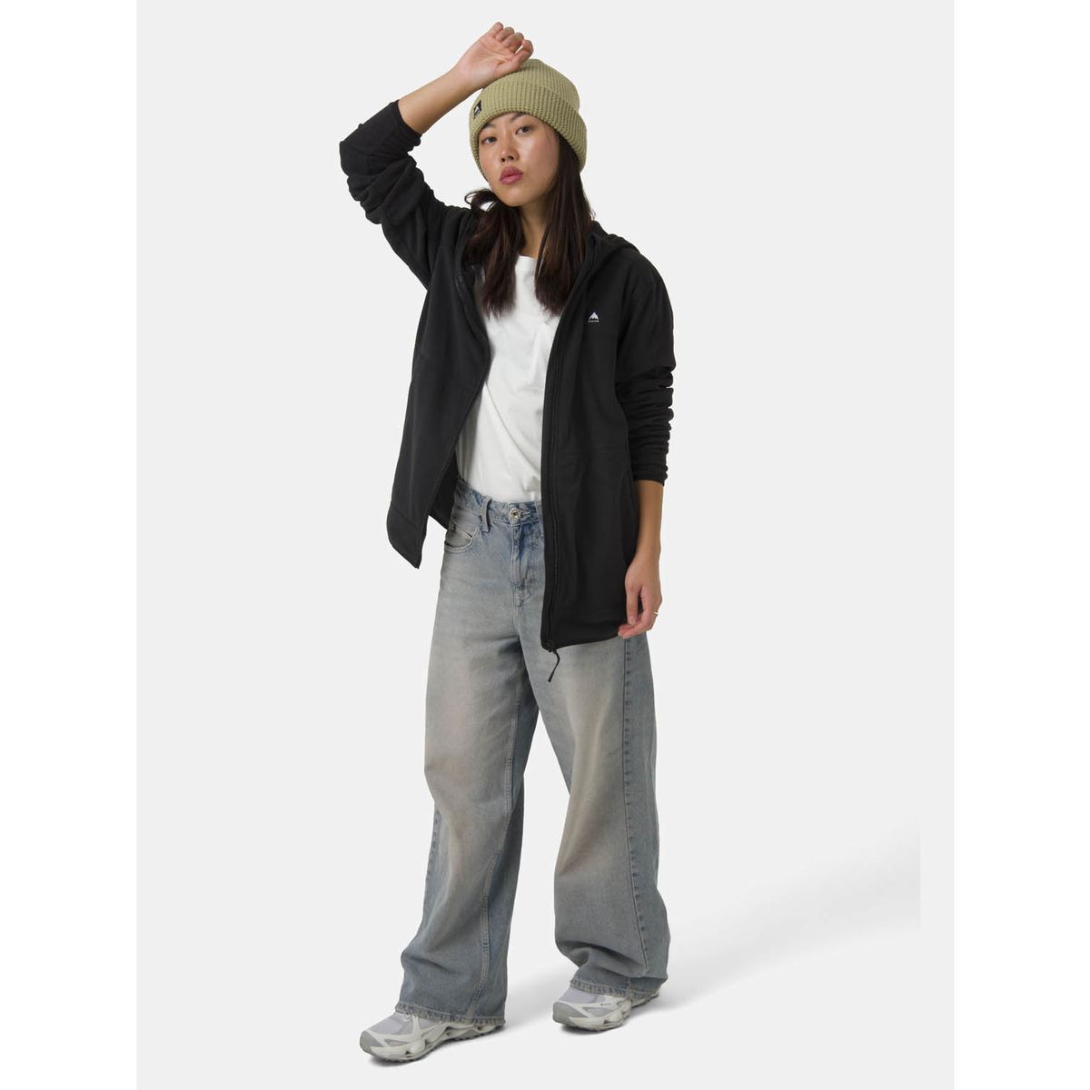 BURTON - Polerón Unisex Full Zipper Hexagonal Gris BURTON