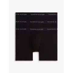 TOMMY HILFIGER - Pack De 3 Calzoncillos Bóxer Essential Con Logo Negro