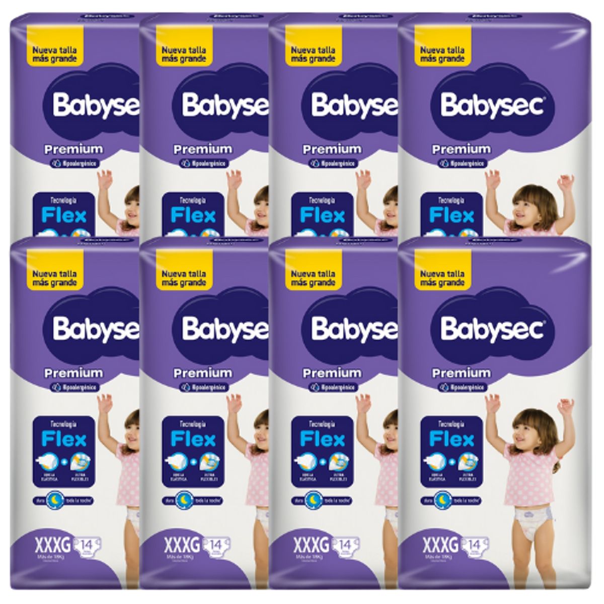 BABYSEC - Pañal Babysec Premium X8 14 (112 Pañales)