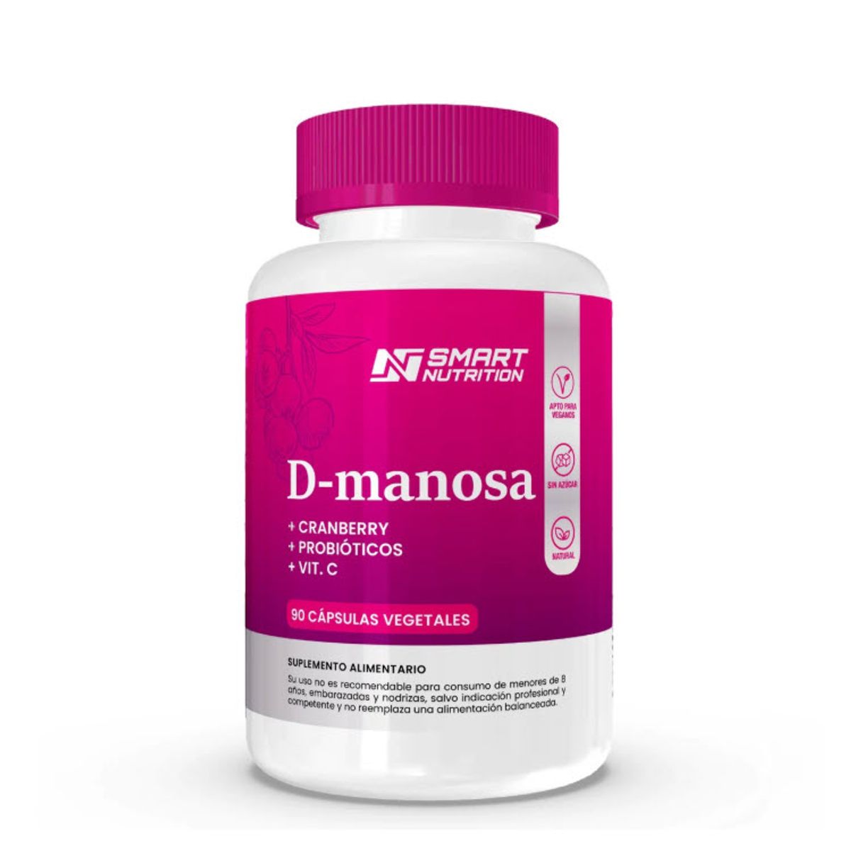 GENERICO - D-manosa + Cranberry + Probióticos + Vitamina C -90 Cápsulas