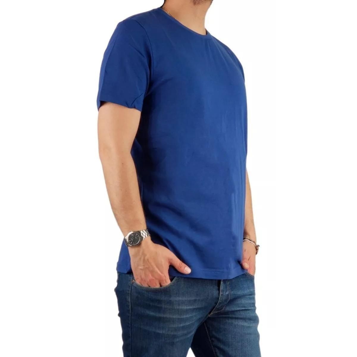 LIKE SHOP - Polera Manga Corta Algodón Hombre Lisa Basic