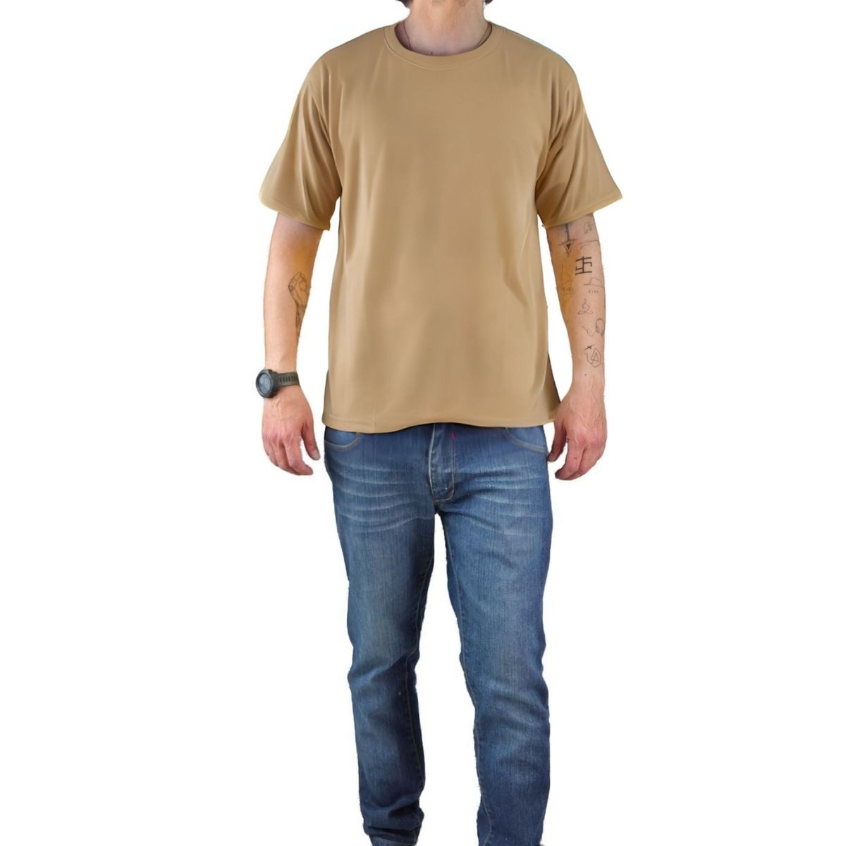 LIKE SHOP - Polera Manga Corta Algodón Hombre Lisa Basic
