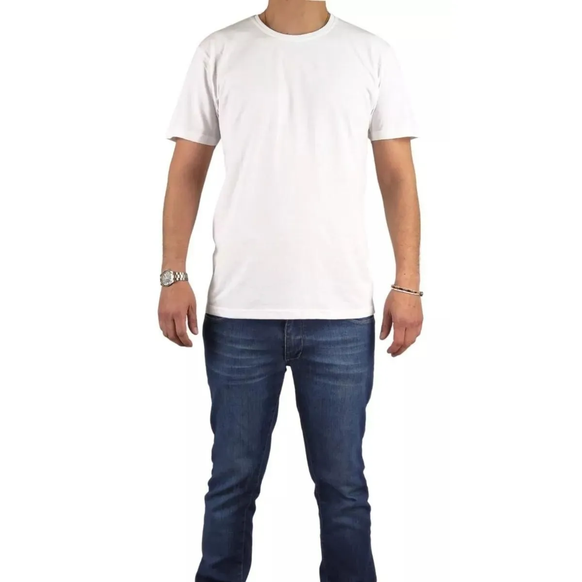 LIKE SHOP - Polera Manga Corta Algodón Hombre Lisa Basic