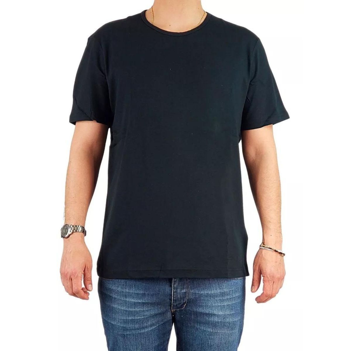 LIKE SHOP - Polera Manga Corta Algodón Hombre Lisa Basic