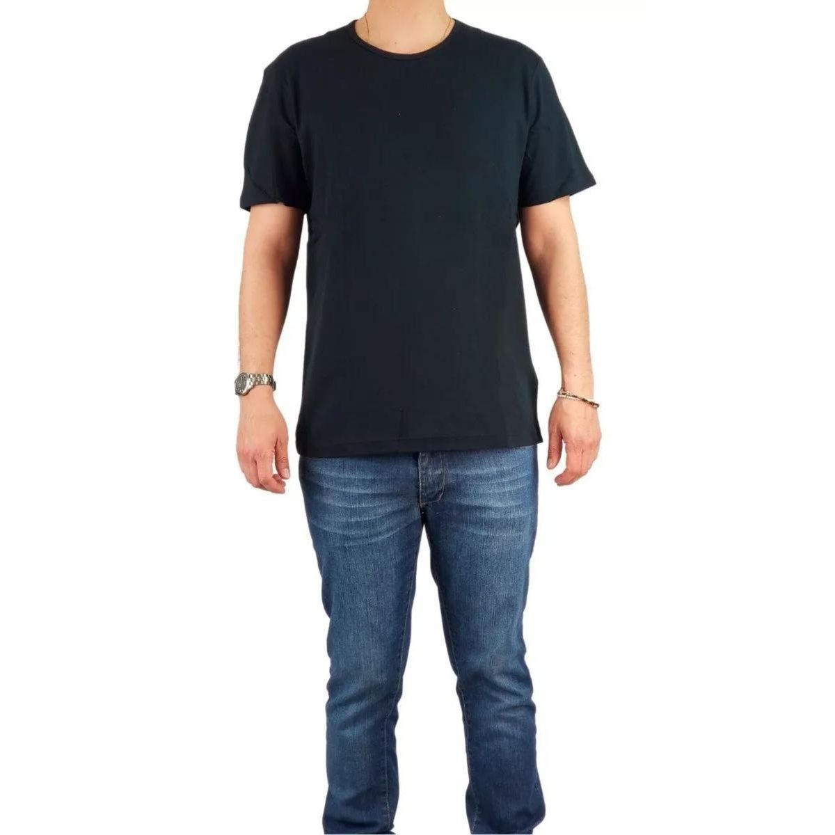 LIKE SHOP - Polera Manga Corta Algodón Hombre Lisa Basic