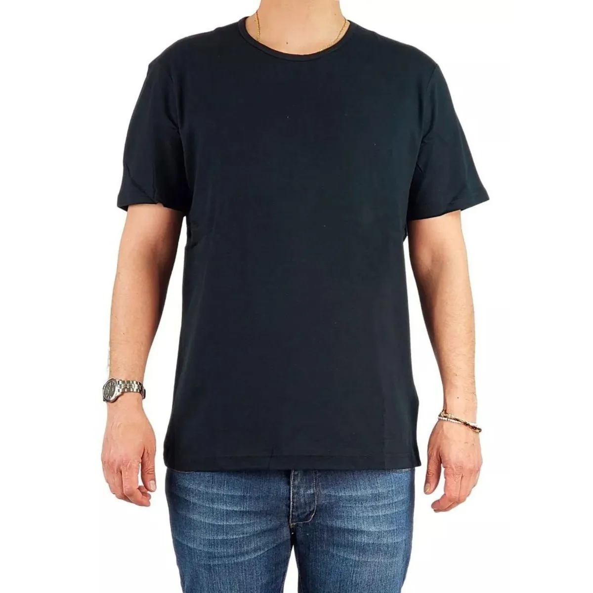 LIKE SHOP - Polera Manga Corta Algodón Hombre Lisa Basic