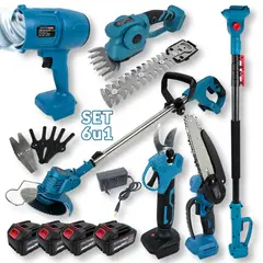 MOVI - Kit de Jardinería 6 en 1 Multifunción con Brazo Telescópico