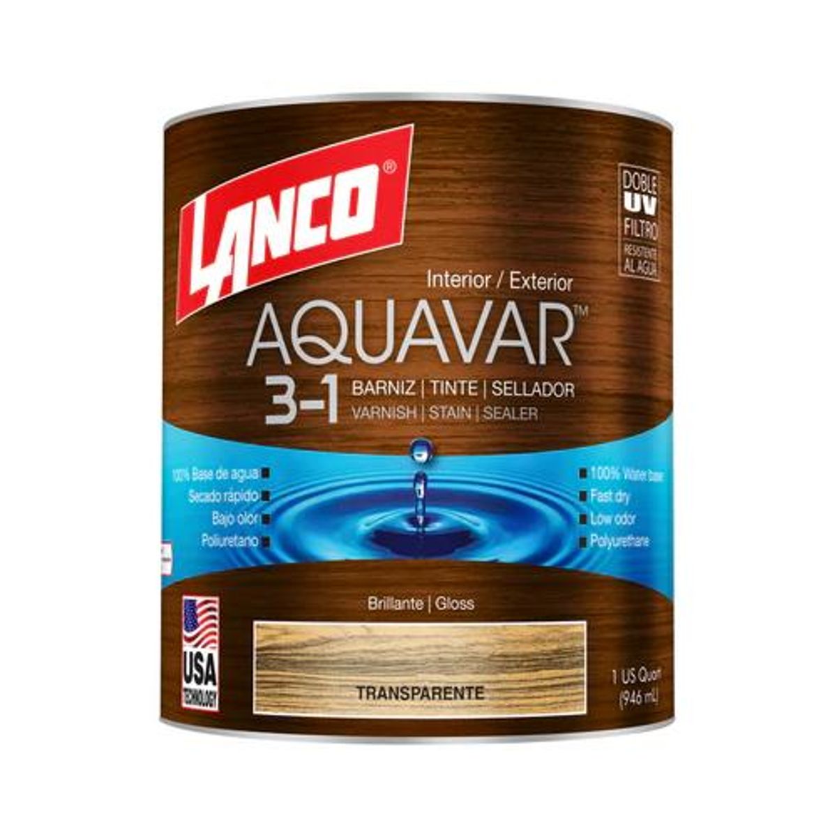 LANCO - BARNIZ AQUAVAR LANCO TRANSPARENTE 14 GL
