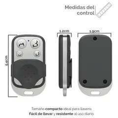 GENERICO - Control Remoto Universal 433MHz Copiador Para Portón Eléctrico Automático 4 Canales