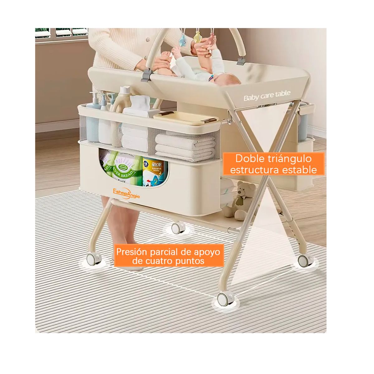 OFERTABKN - Cambiador Portátil Bebé Plegable Multifuncional Mudador