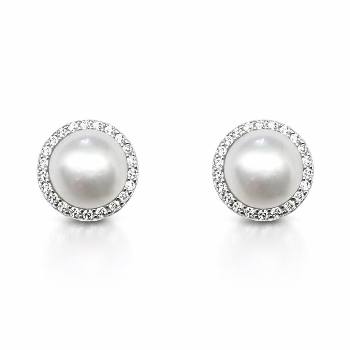 JOYAS LANDEROS - Aros Perla Circones 8mm Cultivada Plata 925