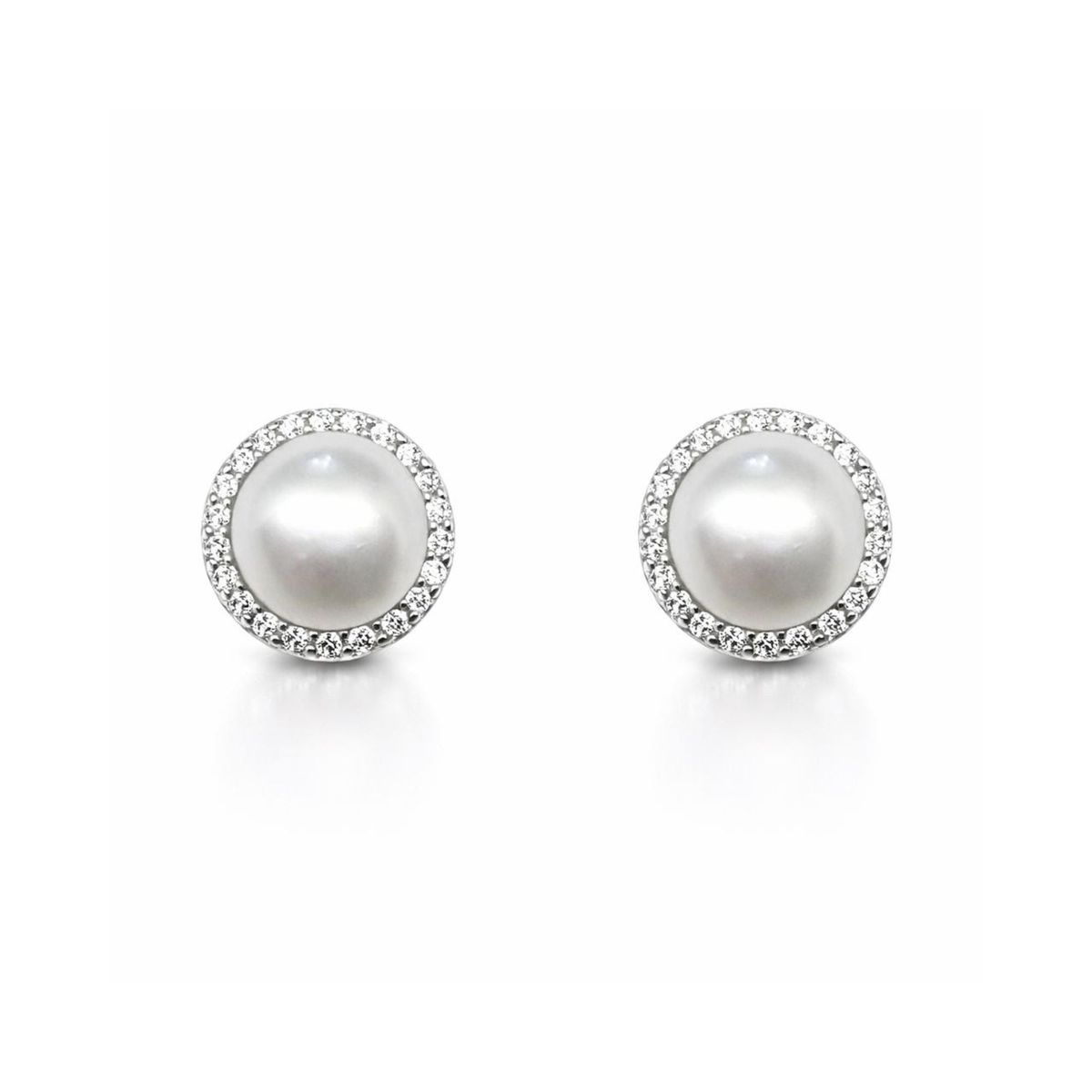 JOYAS LANDEROS - Aros Perla Circones 8mm Cultivada Plata 925