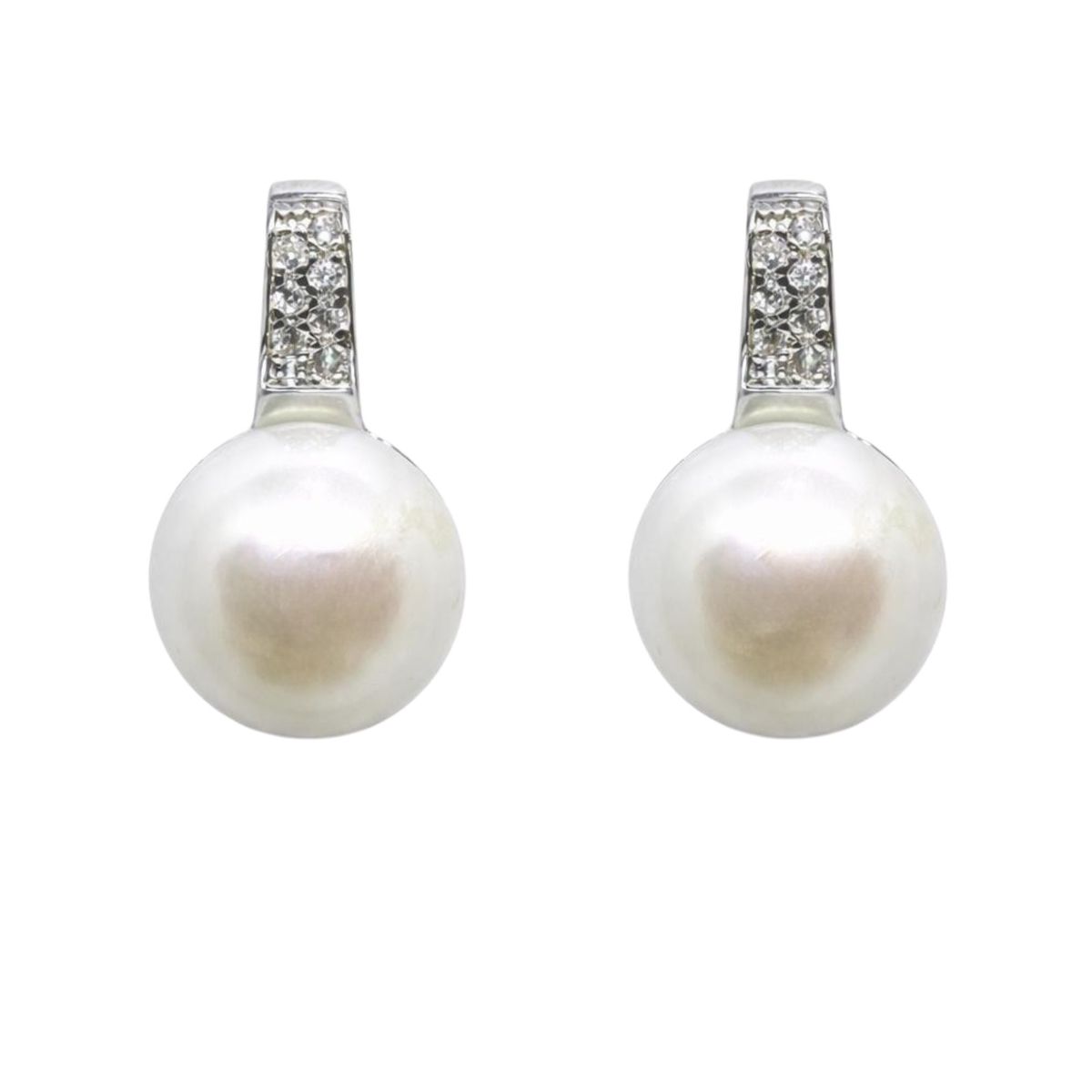 JOYAS LANDEROS - Aros Perla Circones 10mm Cultivada Plata 925