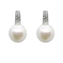 JOYAS LANDEROS - Aros Perla Circones 10mm Cultivada Plata 925