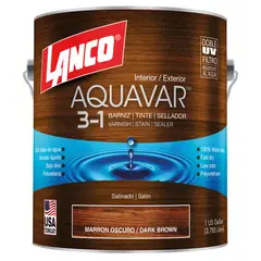 LANCO - BARNIZ AQUAVAR MARRON OSCURO GL