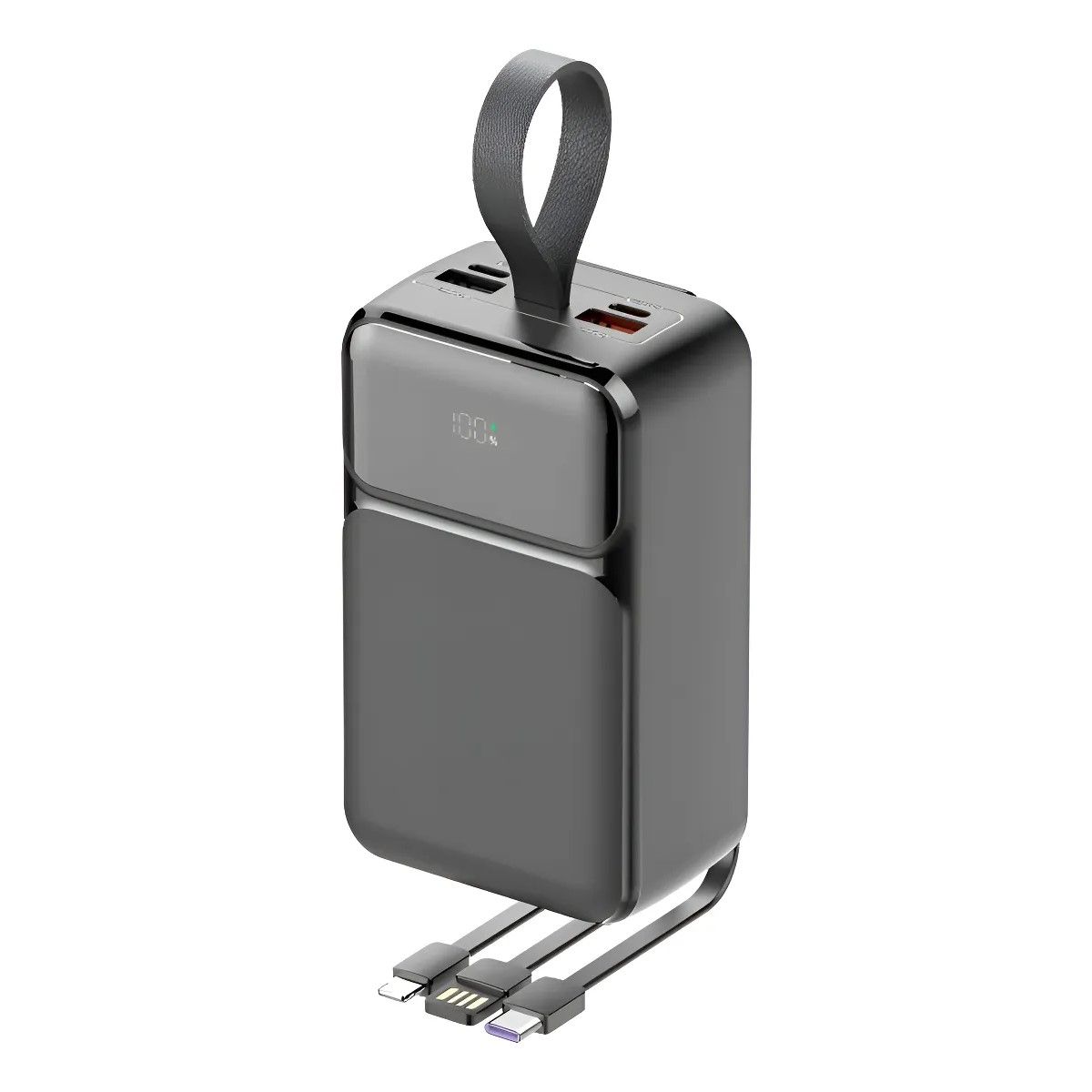 GENERICO - Cargador Portátil Power Bank 30000 Mah Bateria Externa Negro