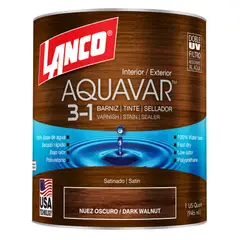 LANCO - BARNIZ AQUAVAR NUEZ OSCURO 14 GL