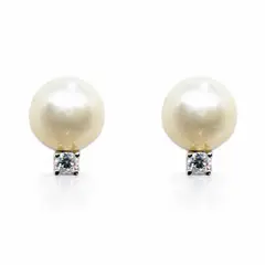 JOYAS LANDEROS - Aros Perla Punto de Luz Plata 925