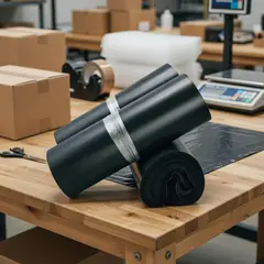 CHINA - 100 Bolsas Courier Plásticas 40x55cm Adhesivo Resistente Sob Negro