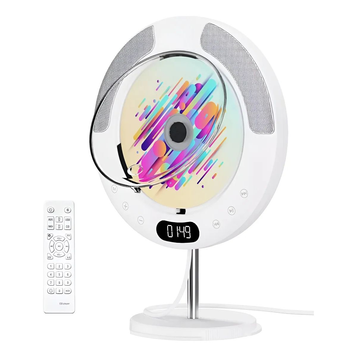 GENERICO - Reproductor De Cd Bluetooth En La Pared Portátil Repetición Blanco BELUG