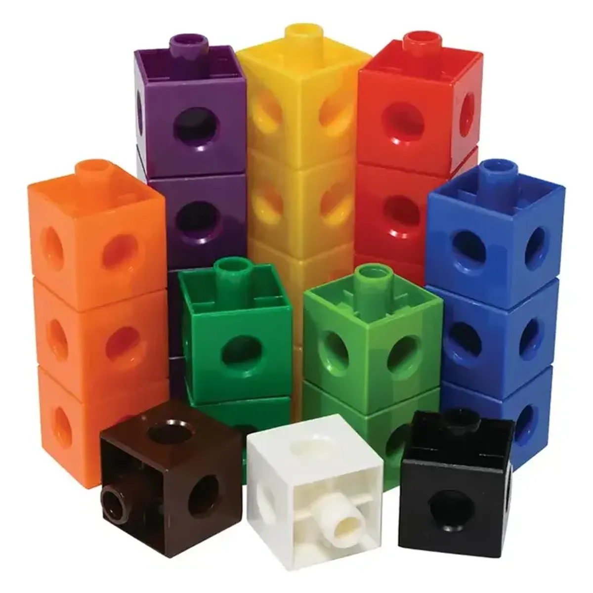 GENERICO - Cubos Unifix 100 Piezas Encaje 10 Colores 2cm Metodo Singapur