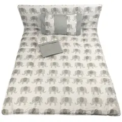 GENERICO - Set Para Cuna Colecho Gris Elefante