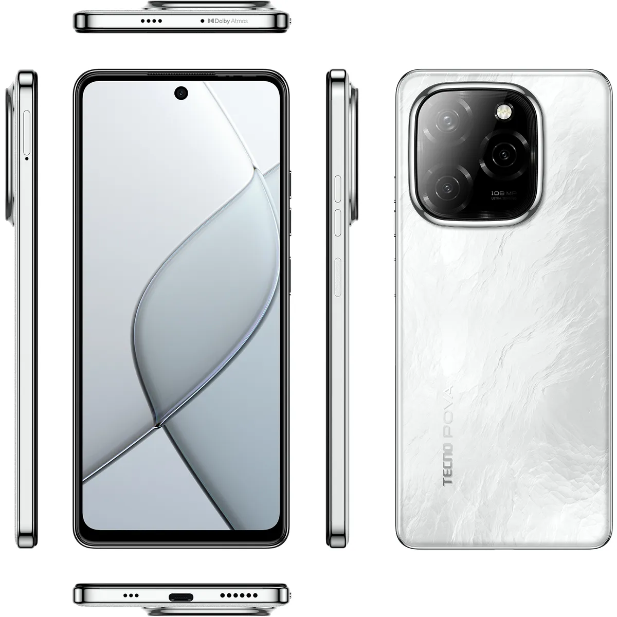 TECNO MOBILE - Celular Tecno Pova 6 5G 256GB+8GB Glossy White