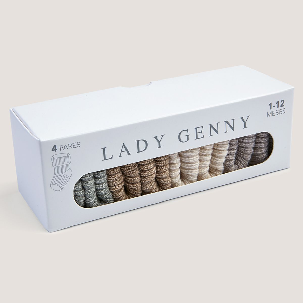 LADY GENNY - Calcetin Algodón Bebe Pack 4 Pares
