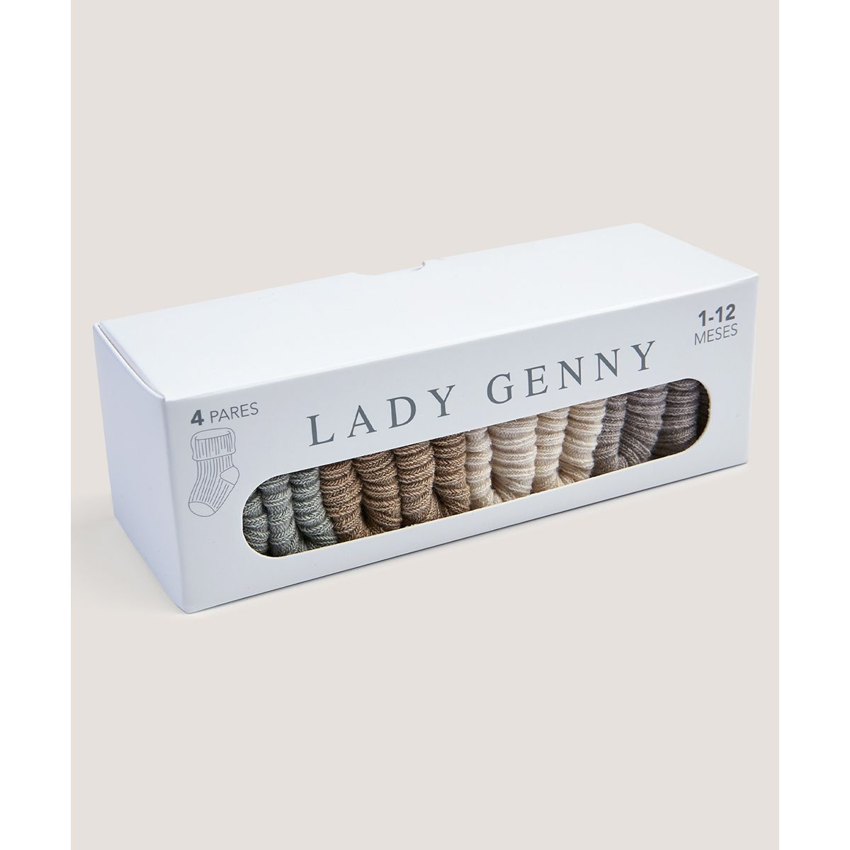 LADY GENNY - Calcetin Algodón Bebe Pack 4 Pares