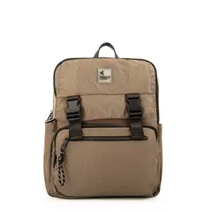 TRINUS - Mochila porta notebook college grande taupe