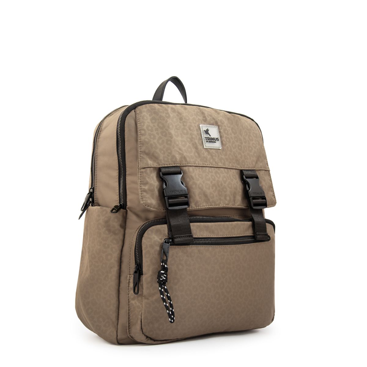 TRINUS - Mochila porta notebook college grande taupe