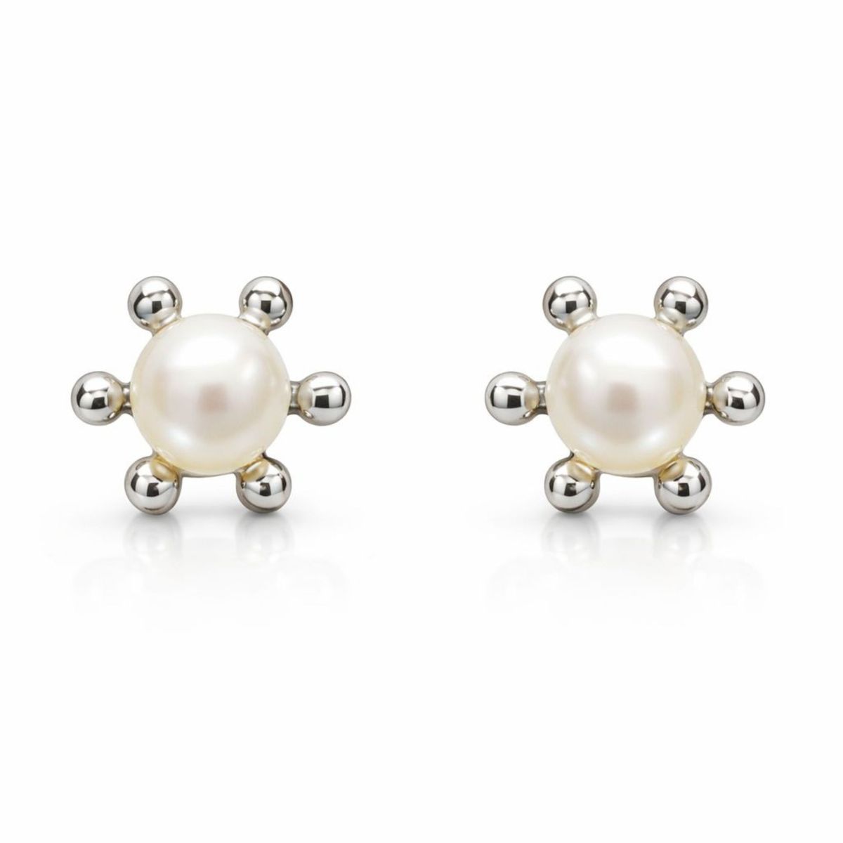 JOYAS LANDEROS - Aros Perla Pistilo 7mm Cultivada Plata 925