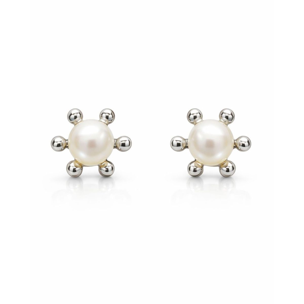 JOYAS LANDEROS - Aros Perla Pistilo 7mm Cultivada Plata 925