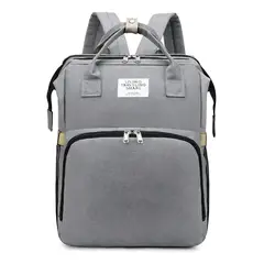 GENERICO - Mochila Pañalera Cama Bebe Plegable 14 Bolsillos Impermeable