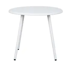 ESCANDINAVIA - Mesa De Centro Redonda Nórdica Blanca 51x45