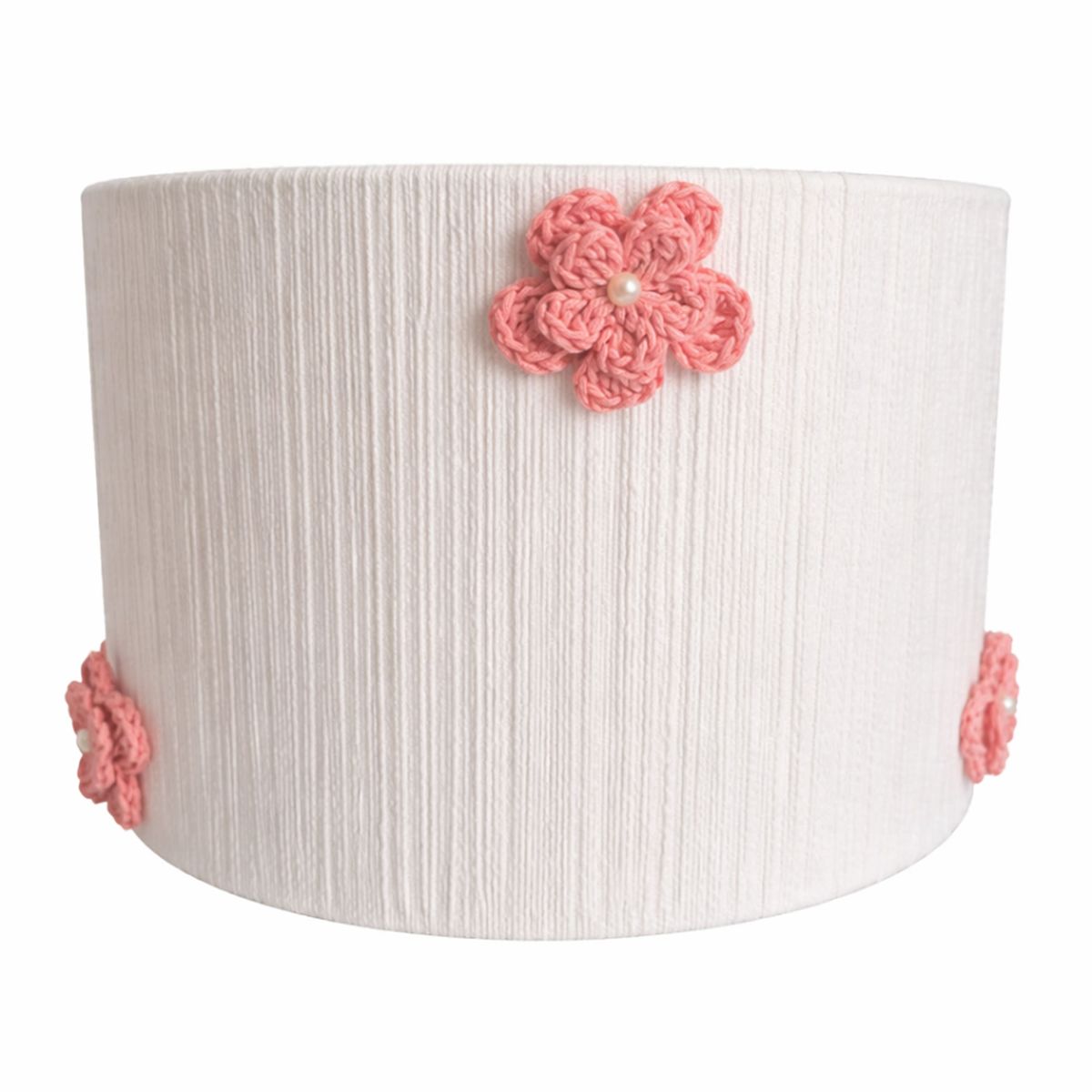 DECORACION CREATIVA - Set Lampara infantil- Linea Flor de Algodón Rosa Colgante y de Velador