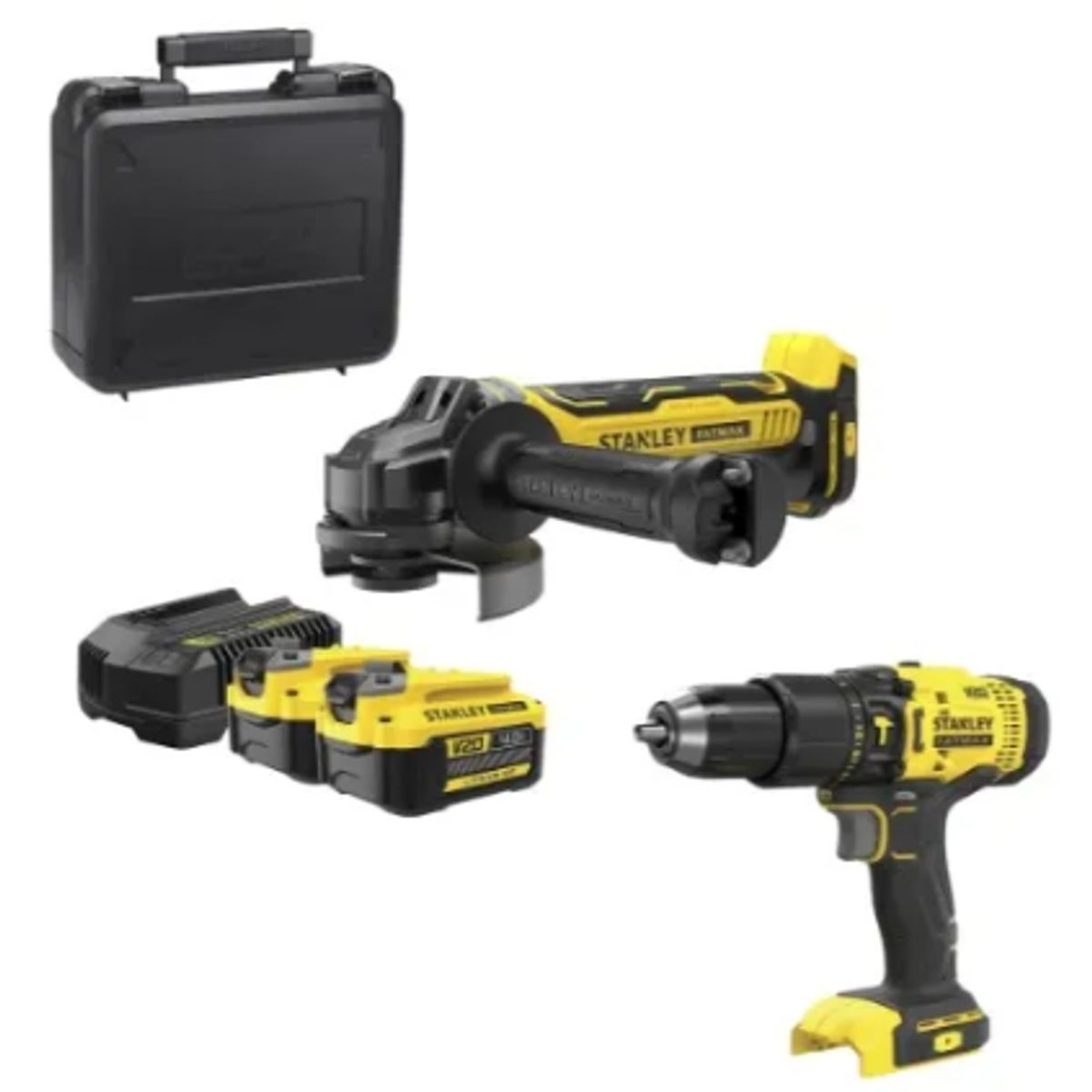 STANLEY - Kit Esmeril + Taladro 20v + Acces Stanley Sbg700m2k-scd711b