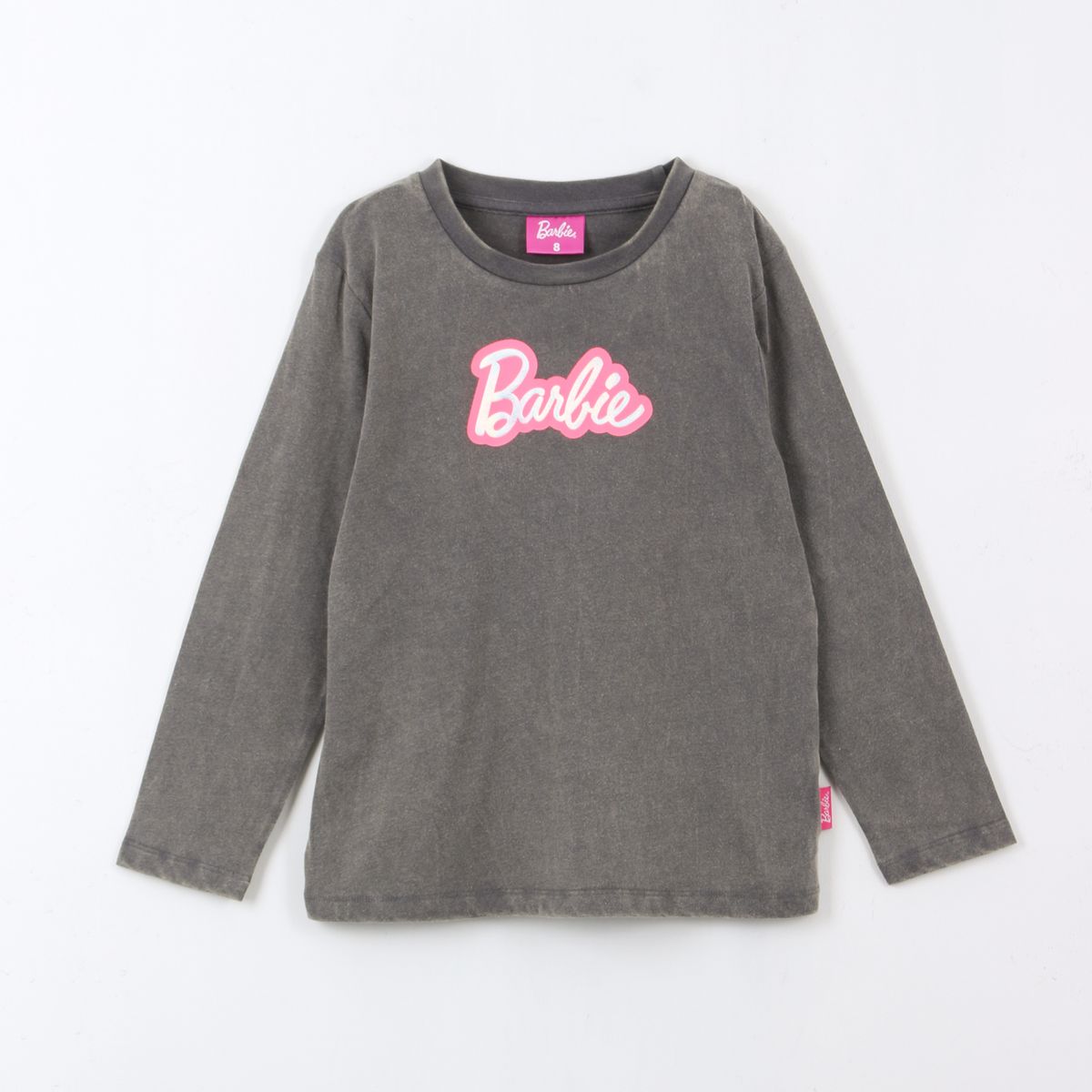 BARBIE - Polera Manga Larga Niña Logo Gris Barbie