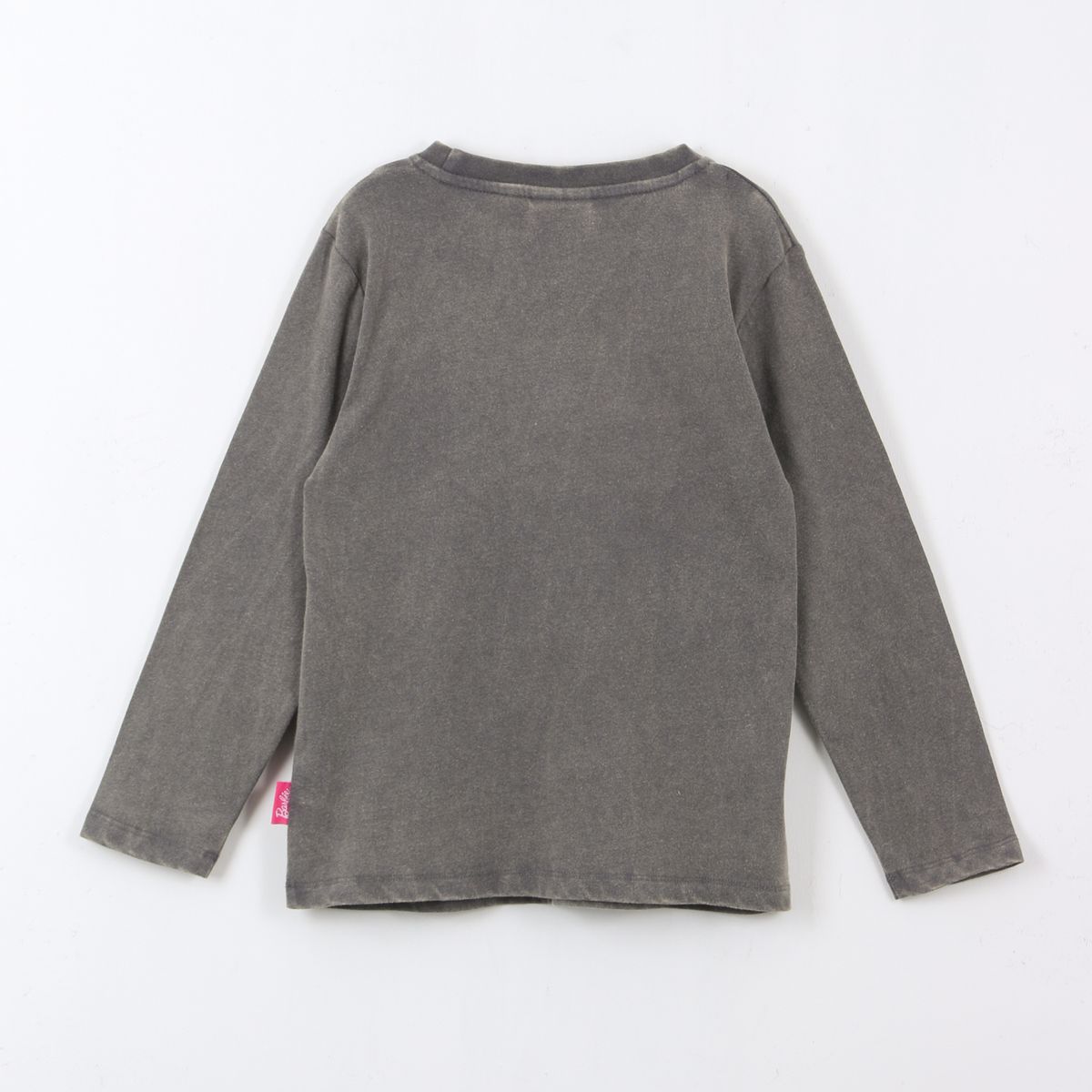 BARBIE - Polera Manga Larga Niña Logo Gris Barbie