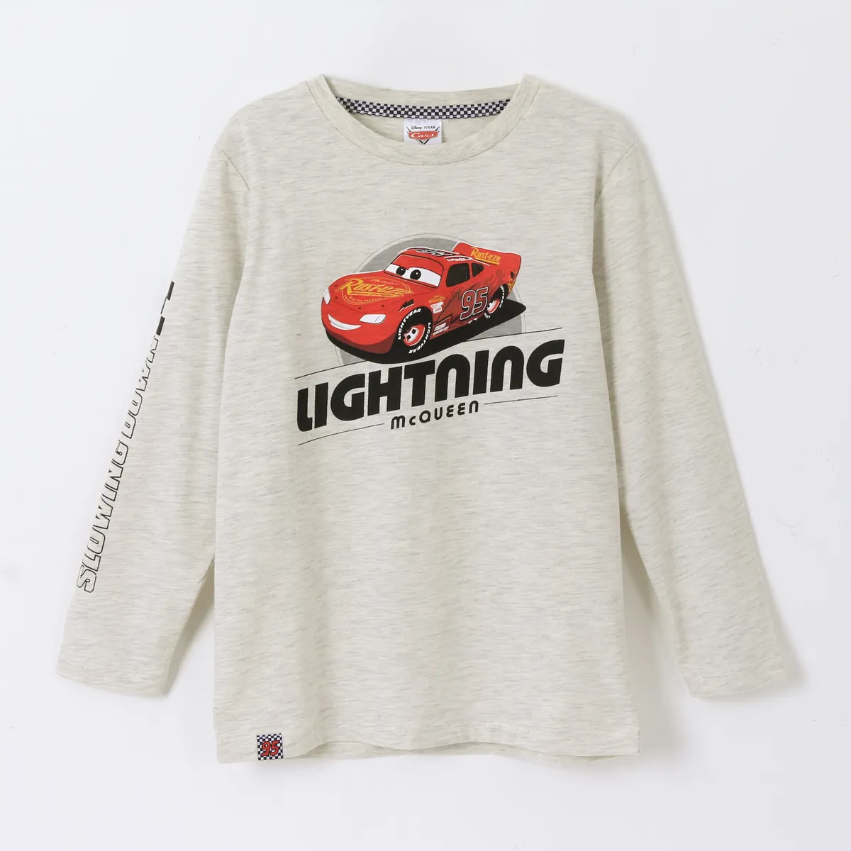 DISNEY - Polera Manga Larga Niño Rayo McQueen Cars Gris Disney