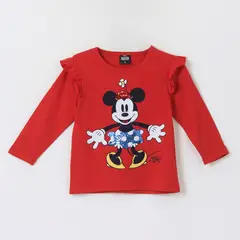 DISNEY - Polera Manga Larga Niña Vuelos Minnie Mouse Rojo